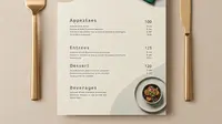 Desain Daftar Menu. Gemini.Ai
