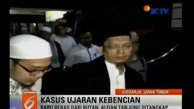 Alfian Tanjung sebelumnya menghuni Rutan Madaeng lantaran kasus ujaran kebencian dalam ceramah di Masjid Mujahidin Surabaya.