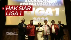 Berita video pengumuman pemegang hak siar Liga 1 2020 yaitu dari Emtek Group. Total 306 laga ditayangkan di Indosiar, O Channel, dan Vidio.