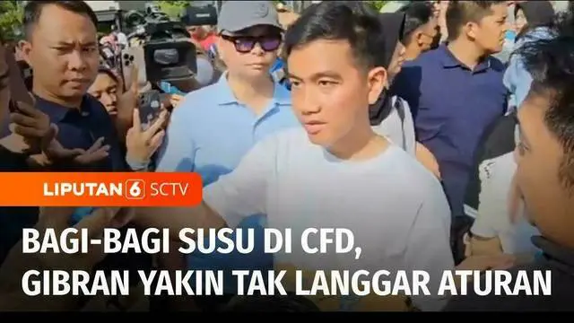 VIDEO: Aksinya Bagi-Bagi Susu di CFD Tuai Polemik, Gibran Yakin Tak Langgar Aturan
