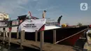Sebanyak enam kapal untuk mengawal pengiriman logistik pemilu 2024 dari Dermaga 1 Marina Ancol,Jakarta Utara menuju pulau Pramuka Kabupaten Kepulauan Seribu. (merdeka.com/Imam Buhori)
