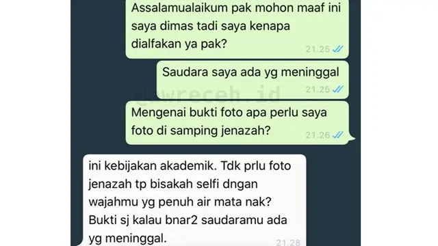6 Chat Dosen Galak Ini Bikin Tepuk Jidat