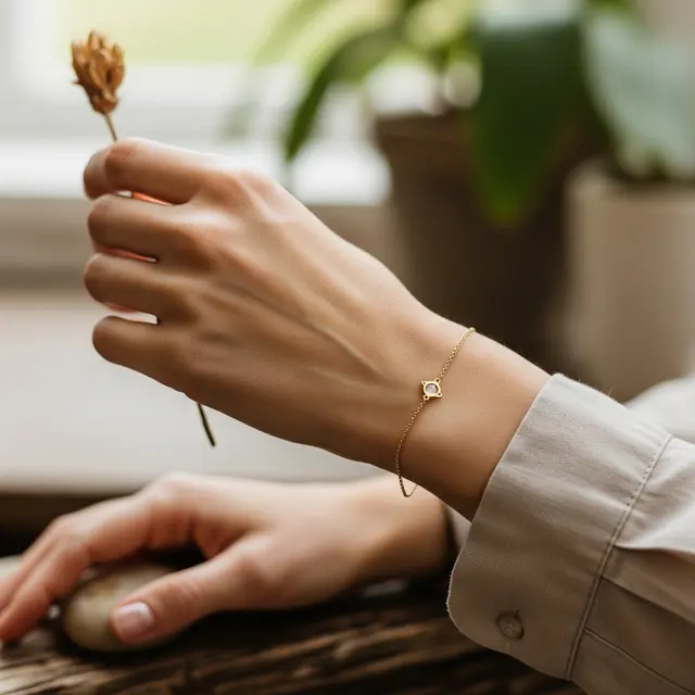Gelang Emas Kecil untuk Ibu Muda Aktif