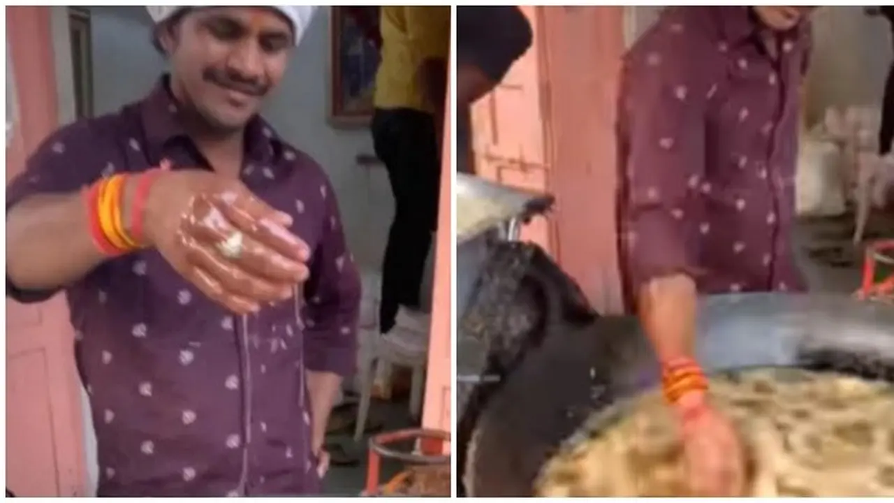 Viral Pria Masak Gorengan dengan Tangan Kosong, Masuk ke Minyak Mendidih
