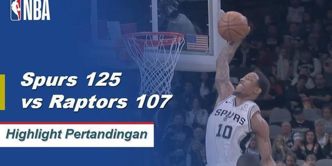 Cuplikan Hasil Pertandingan NBA : Spurs 125 Vs Raptors 107