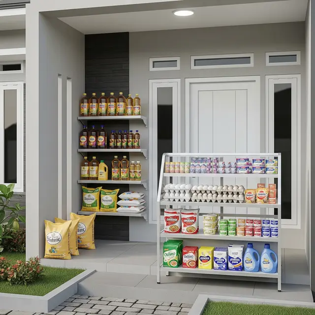 Usaha Depan Rumah Type 36 Modal Kecil (Image by Gemini AI)
