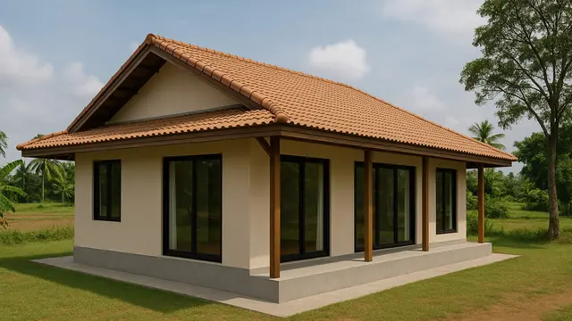 Desain Rumah Tropis yang Mencegah Masuknya Binatang Liar Termasuk Ular/Ilustrasi gambar oleh AI