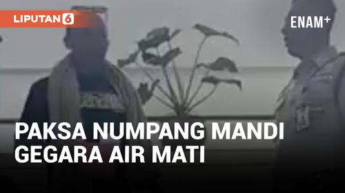 VIDEO: Gara-Gara Air Tidak Mengalir, Warga Paksa Numpang Mandi di Kantor Perumda Malang