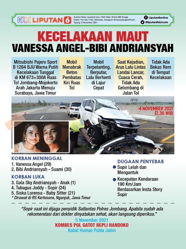Infografis Kecelakaan Maut Vanessa Angel - Bibi Andriansyah (Liputan6.com/Triyasni)