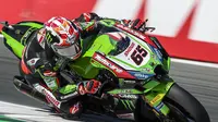 Jonathan Rea, pembalap Kawasaki ingin merebut kemenangan di WSBK Portugal yang berlangsung di sirkuit Portimao (AFP)