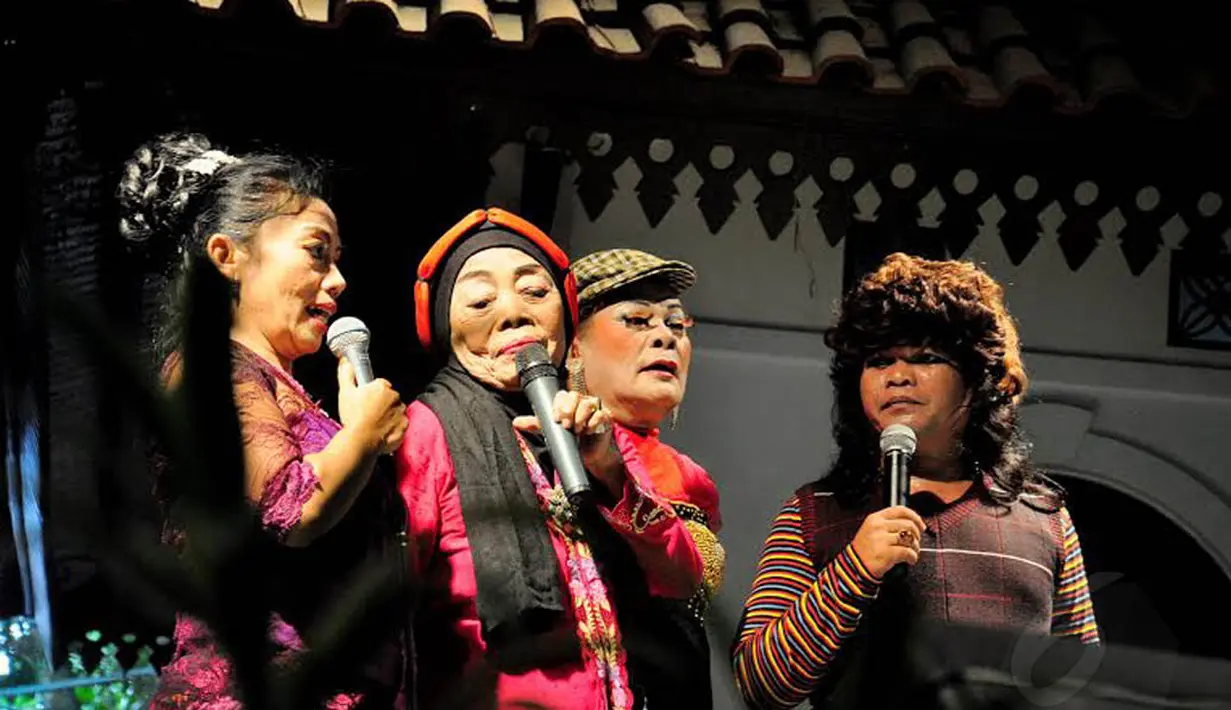 Lenong yang merupakan seni teatrikal komedi Betawi ini telah ada sejak jaman kolonial Belanda (Liputan6.com/Faizal Fanani)