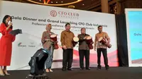 Menteri Perindustrian Airlangga Hartarto dan Menteri PPN/Bappenas Bambang Brodjonegoro menghadiri peresmian CFO Club Indonesia.
