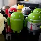 Maskot robot hijau Android