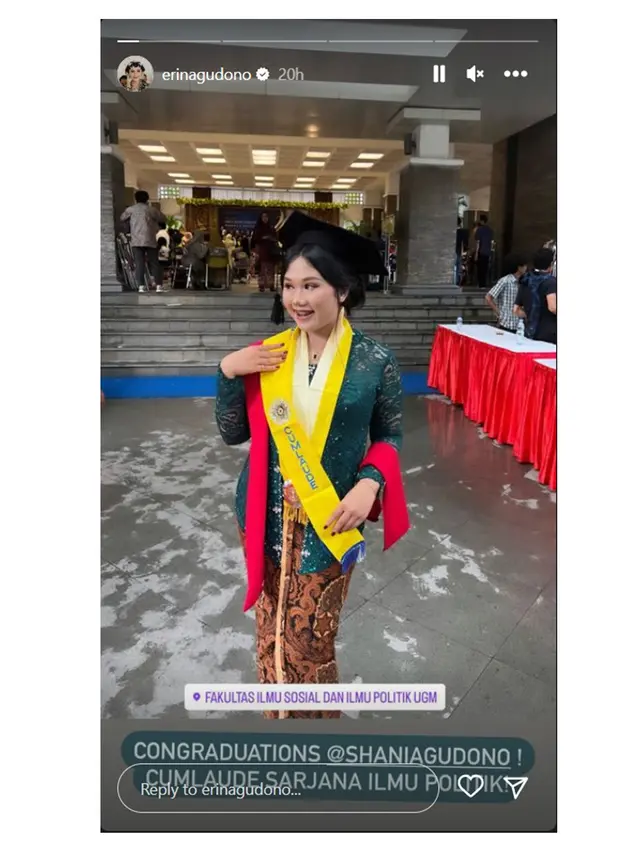 6 Potret Erina Gudono Hadiri Wisuda Adiknya, Tidak Didampingi Kaesang Pangarep