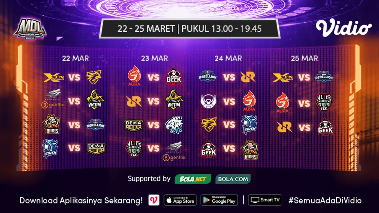 Jadwal MDL ID Season 3 Pekan ke-4