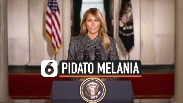 Ibu negara Melania Trump menyampaikan pidato perpisahan kepada warga Amerika Serikat melalui rekaman video yang diunggah di Twitter pada Senin (18/1) waktu setempat.