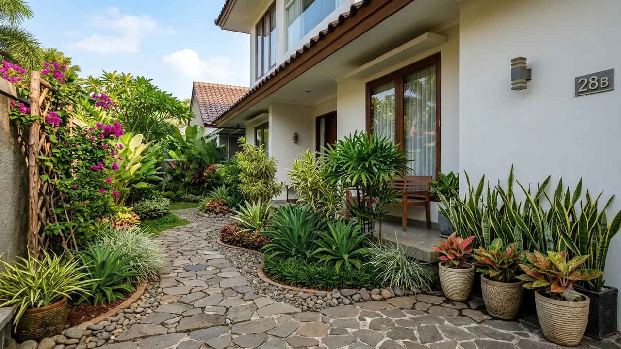 Tanaman Penyerap Panas untuk Samping Rumah (AI Generated)