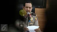 Kabagpenum Polri Brigjen Rikwanto memberi keterangan pers terkait penangkapan terduga teroris Jatiluhur di Jakarta, Senin (26/12). (Liputan6.com/Faizal Fanani)