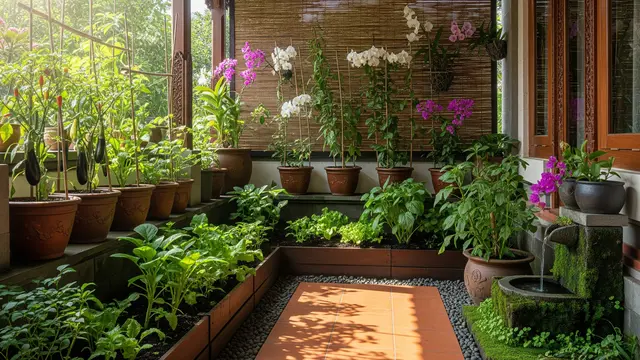 Kebun Sayur Kecil yang Menambah Estetika Teras Rumah