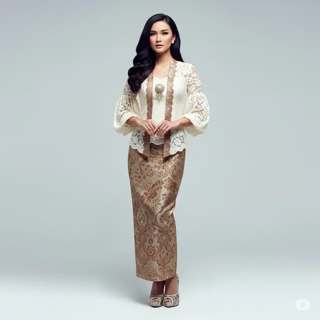 8 Model Kebaya Brokat Lengan Balon: Tren Fashion Tradisional yang Menawan