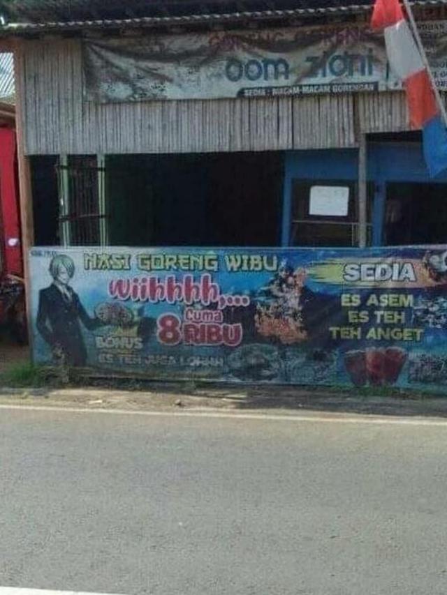 6 Nama Warung Terinspirasi dari Anime One Piece Ini Kelewat Unik, Kocak