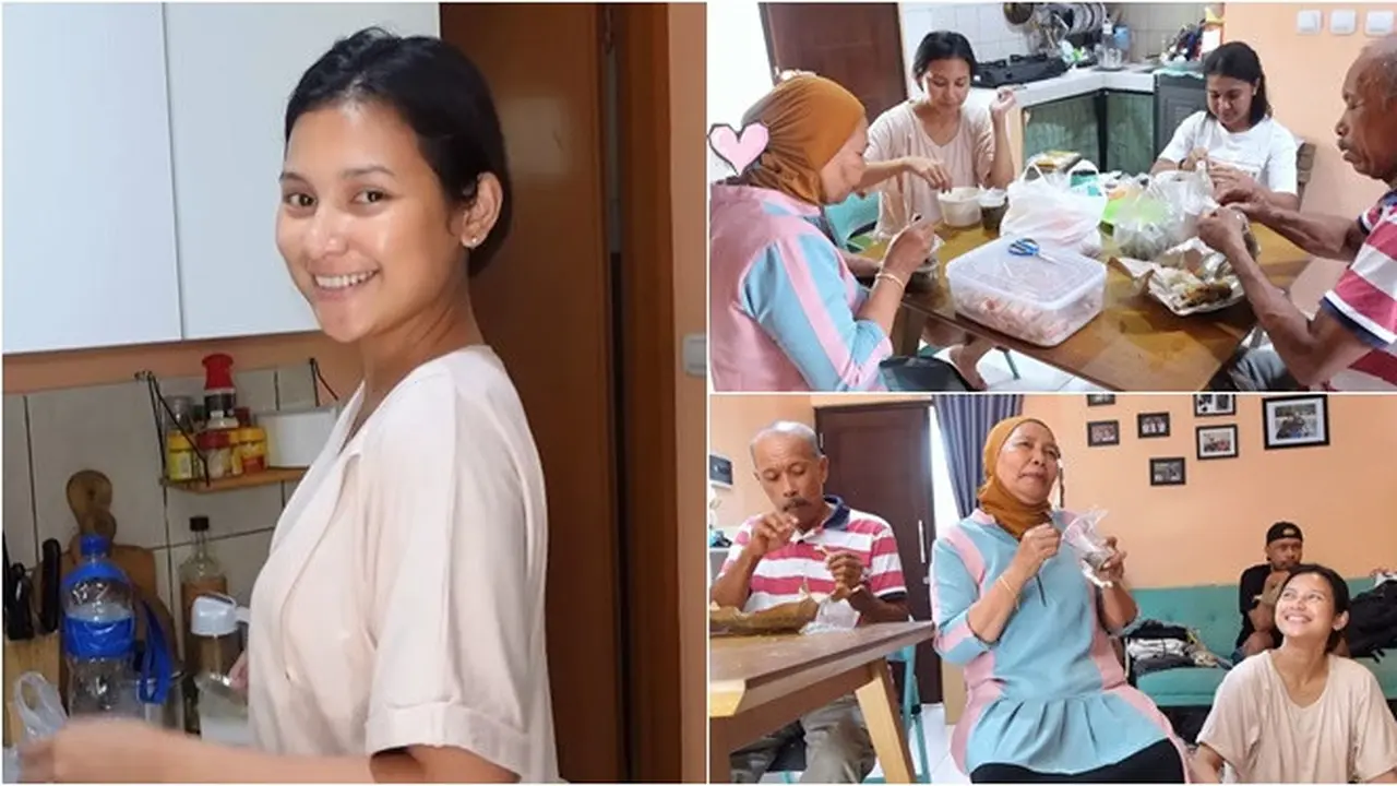 7 Potret Bahagia Indah Permatasari Dibawakan Oleh-Oleh dari Mertua, Senyum Terus