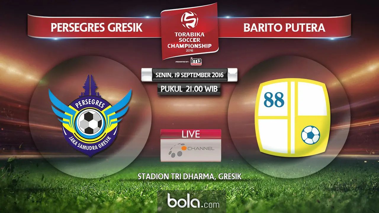 Persegres Gresik Vs Barito Putera (Bola.com/Adreanus Titus) 