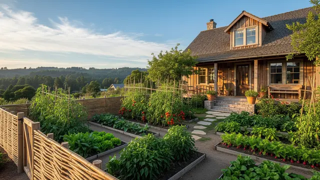 Ide Pagar Bambu Estetik untuk Rumah dengan Taman Sayur/Gemini AI