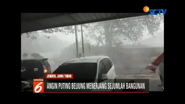 Detik-Detik Puting Belung Terjang Jember Terekam Video Amatir