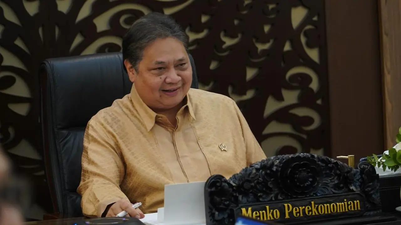 ertemuan Menteri Koordinator Bidang Perekonomian Airlangga Hartarto dengan Secretary General of OECD Mathias Cormann yang dilakukan secara virtual pada Selasa (11/07).