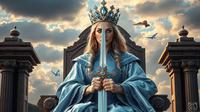 queen of swords zodiac sign ©Ilustrasi dibuat AI