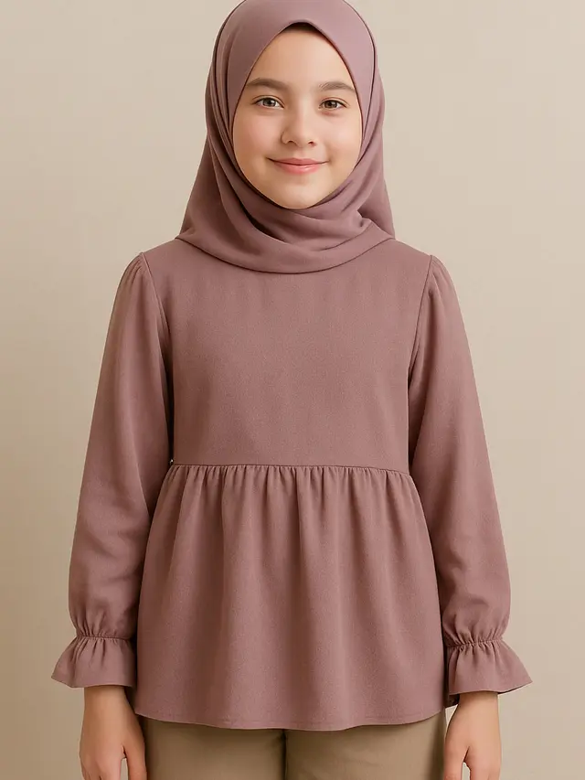 model atasan anak perempuan hijab