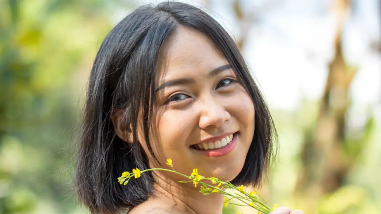 bahagia santai bunga
