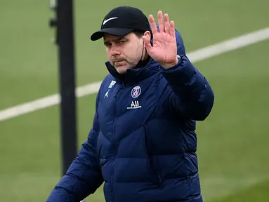 Pergantian pelatih kepala Paris Saint-Germain di musim panas ini ternyata jadi kenyataan. PSG resmi mengumumkan bahwa mereka berpisah dengan Mauricio Pochettino. (AFP/Franck Fife)