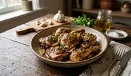 Resep Ayam Bawang Putih Tanpa Tepung (AI Generated)