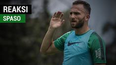 Berita video reaksi Ilija Spasojevic digoda mantan rekannya di Bhayangkara FC, Paulo Sergio, saat latihan di Timnas Indonesia U-23 di Lapangan A, Senayan, Jakarta, pada Selasa (20/2/2018).
