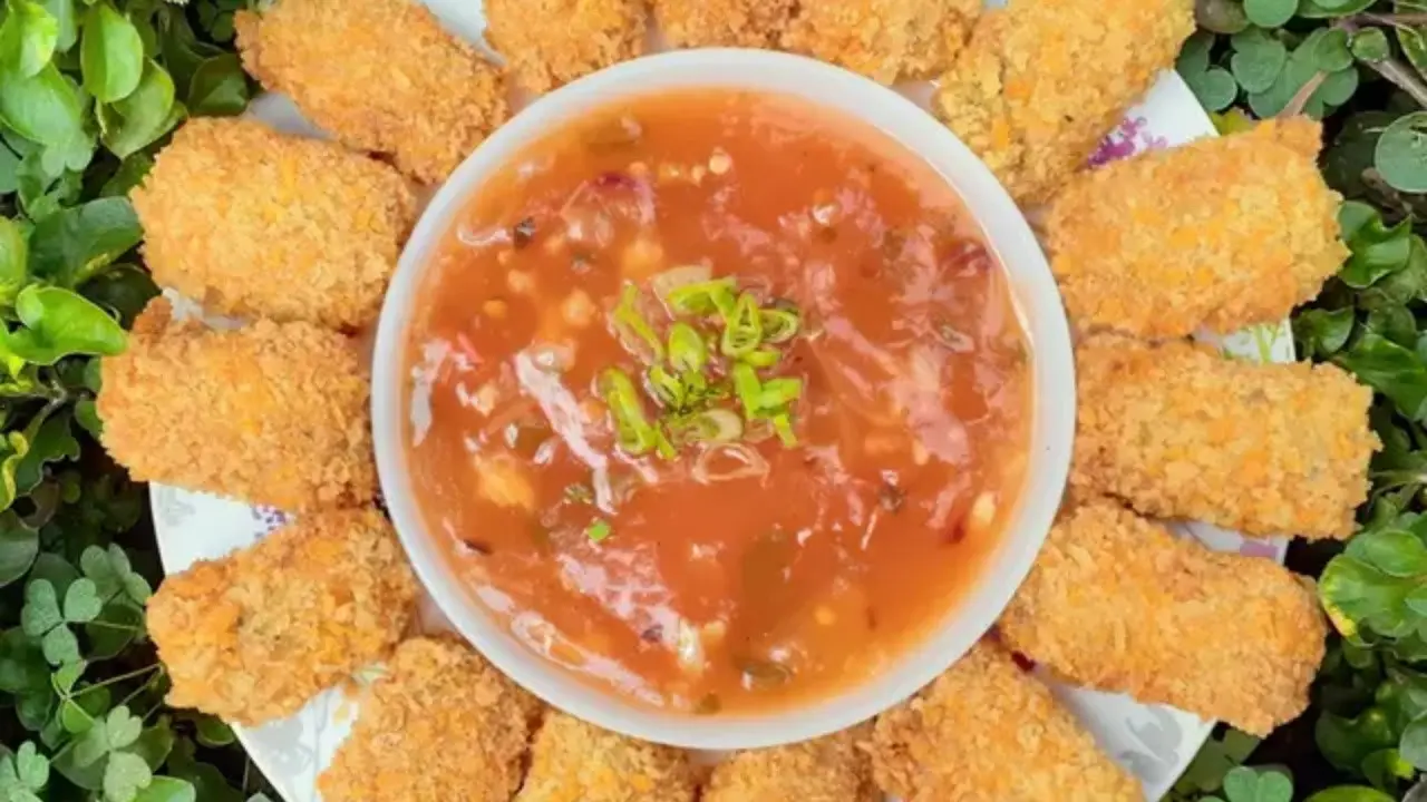 Resep nugget tempe saus asam manis. (dok. Cookpad @Leylita_hardjiyantie)