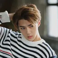Sehun memiliki ciri khas wajah yang sangat familiar. Kedua mata yang indah dan rambut gondrongnya membuat fans terpana. (Soompi/Bintang.com)
