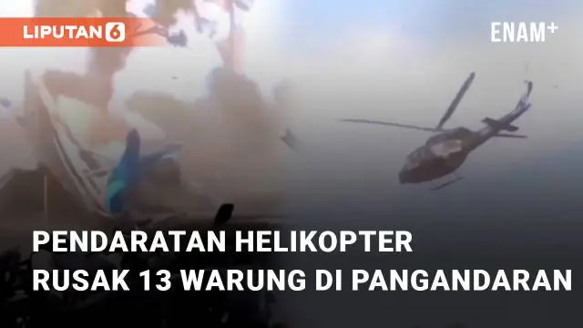 Beredar video viral terkait pendaratan helikopter yang berujung kacau. Kejadian tersebut berada di daerah Pangandaran