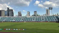 Bagian dalam National Stadium, di Bangkok, Thailand. Stadion ini menjadi salah satu venue SEA Games 2025. (Bola.com/Muhammad Adi Yaksa)