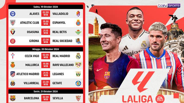 Jadwal Matchweek 10 Pertandingan La Liga 2024/25 di Vidio