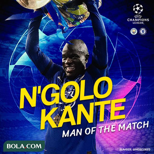 Berita Infografis - Manchester City Vs Chelsea Man Of The Match N'Golo Kante