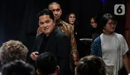 Erick Thohir berharap event turnamen Piala Presiden 2025 ini harus membanggakan di dalam dan luar negeri. (Liputan6.com/Herman Zakharia)
