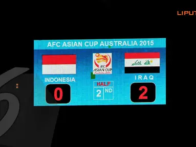 Meski telah berjuang habis-habisan, Timnas Indonesia harus mengakui keunggulan Irak dengan Skor 2-0 (Liputan6.com/Helmi Fithriansyah)