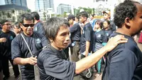 Sejumlah penyandang disabilitas ikut menghadiri Perayaan 50 Tahun Persatuan Tuna Netra Indonesia (Pertuni) 2016, Jakarta, Minggu (31/1/2016). Djarot mendukung para penyandang tunanetra agar dapat bersekolah. (Liputan6.com/Faizal Fanani)