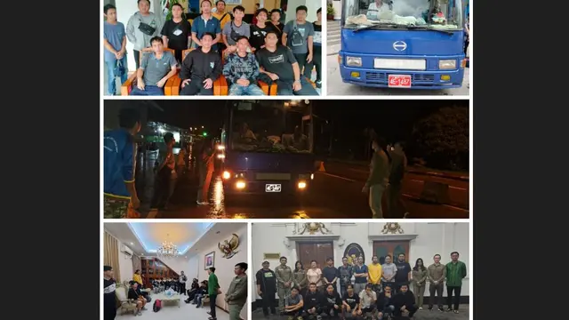 14 WNI korban Tindak Pidana Perdagangan Orang (TPPO) di Myanmar dievakuasi oleh para perwakilan TNI di kantor atase pertahanan (athan) Indonesia di Myanmar. (dok TNI)