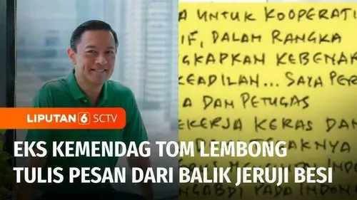VIDEO: Praperadilan Tom Lembong Dimulai, Tulis Surat dari Balik Jeruji Besi