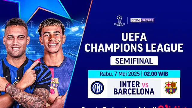 Link Siaran Langsung Big Match Semifinal Liga Champions: Inter Milan vs Barcelona di Vidio