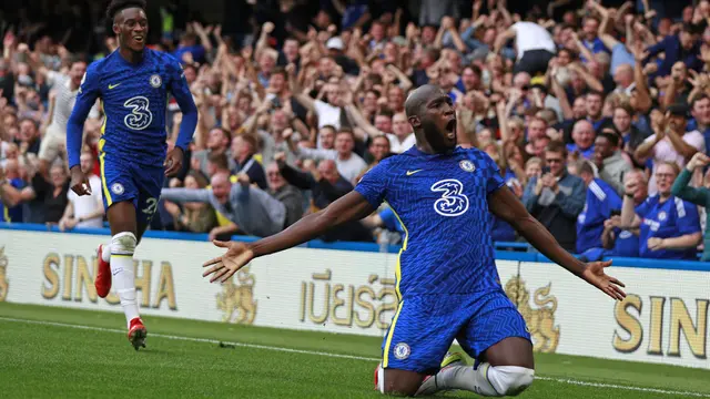 Foto: Tak Mau kalah dari Cristiano Ronaldo, Romelu Lukaku Juga Cetak 2 Gol saat Mengalahkan Aston Villa di Pekan Keempat Liga Inggris