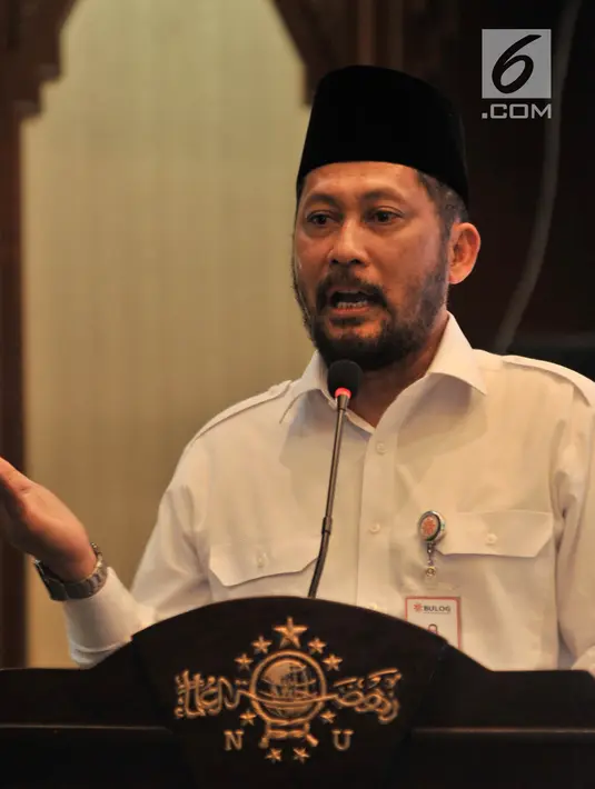 Budi Waseso memberi sambutan saat peluncuran Rumah Pangan Santri, Jakarta, Rabu (3/10). Dibuatnya Rumah Pangan Santri bertujuan membantu pemerintah dalam menjamin ketersediaan pangan dan mengembangkan ekonomi pesantren. (Merdeka.com/Iqbal S. Nugroho)